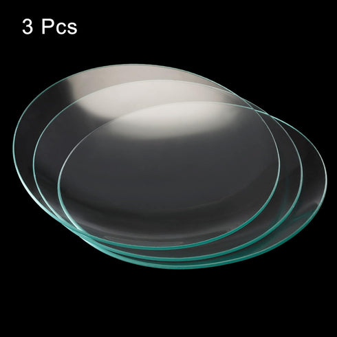 PATIKIL 150 mm Diameter Watch Glass, 3 Packs Beaker Cover for Laboratory, Smooth Edges Chamfered Arc