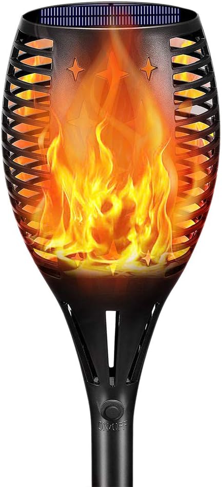Solar Torch Lights - Waterproof Flickering Flames Outdoor Landscape Lighting for Garden Patio Deck