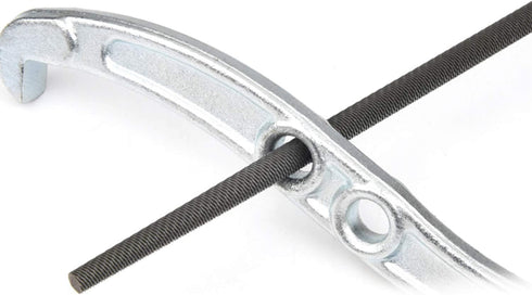 KALIM 8 Inch Round Hand File, High Carbon Hardened Steel with Ergonomic Grip, Plastic Non-Slip Handle