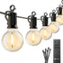 Brightown 38Ft Outdoor String Lights with Remote & 15 Shatterproof LED Bulbs