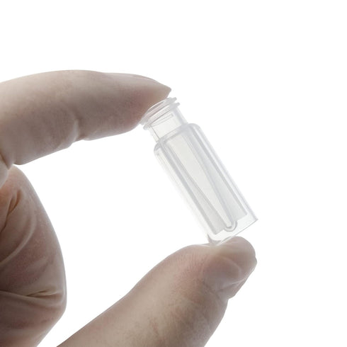 9 mm Screw Top Vials with 0.3 mL Fused Inserts, Polypropylene, 100 pcs/pk