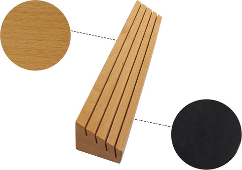 Set 2 (13.7x2.04x2.2 inch) VINJOE Premium Solid Beechwood Playing Card Holders - Accessories with Five Crowns Card Game