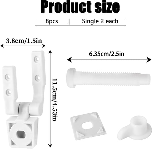 Xthrotsenk Commode Plastic Toilet Seat Hinge Replacement Universal Toilet Seats Bracket Hardware Lavatory Seat Hinge