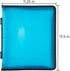 JAM PAPER Plastic Zipper 1 Inch Binder, Blue 3 Ring Binder, Sold Individually