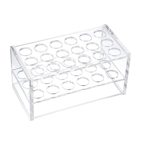 uxcell Test Tube Rack Holder Lab Stand Acrylic with 18-Well for 10ml, 15ml Tubes (Clear)