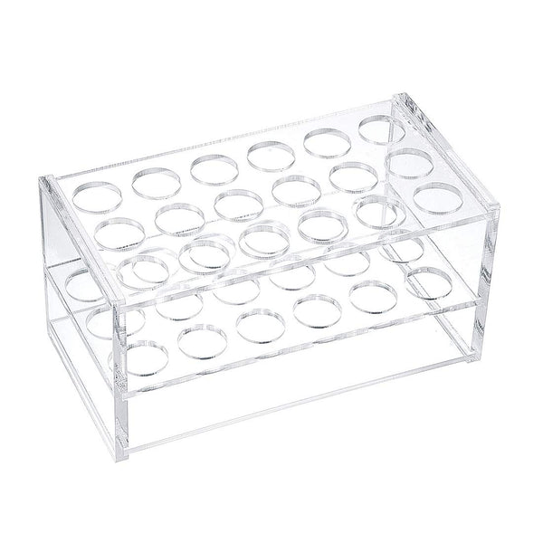 uxcell Test Tube Rack Holder Lab Stand Acrylic with 18-Well for 10ml, 15ml Tubes (Clear)