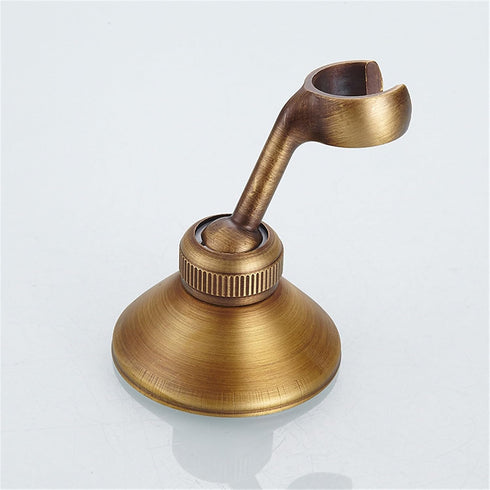 dDanke Wall Mounted Adjustable Shower Head Holder with Brass Swivel Base Universal Fit for Handheld Shower (Antique)