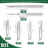 Keadic 44Pcs 2 Style Scalpel Blades Handle with #10#11#15#22 Surgical Sterile Blades, High Carbon Steel Laboratory Blade-Lab Knives for Practicing Cutting, Sculpting, Callus Removal