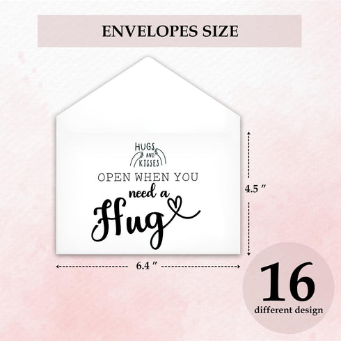 Open When You Envelope Set for Him Her, 16 Pcs Motivational College Care Package Kit for Freshman Student
