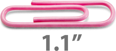 Officemate Vinyl Coated #2 Paper Clips, Assorted Colors, Tub of 1000