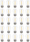 FUTIME 25 Pack S14 LED String Light Bulbs, 1W Shatterproof & Waterproof Outdoor