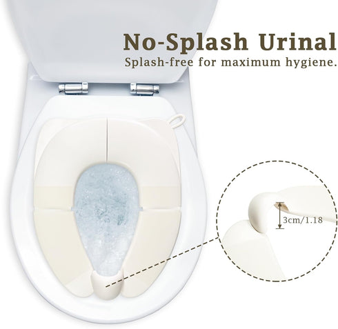 kimitimi Portable Toilet Seat for Kids, Foldable Universal Fit Potty Training Seat with Anti-Slip Base & Splash Guard