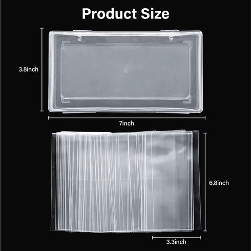 YOLCAR 100 Pack Paper Money Holders with Plastic Storage Case, Clear Thicken Paper Money Currency Collection Sleeves