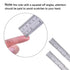 ZZTX Heavy Duty 100% Stainless Steel Ruler Set, 12 Inch + 6 Inch Metal Rulers Kit for Easy Measurements