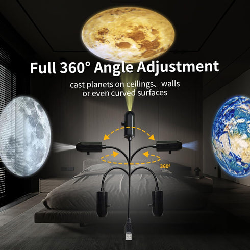 RZJSKJZM Planet Moon Projector Shooting,Romantic LED Small Night Light Bedroom Atmosphere Projection DecorationStar