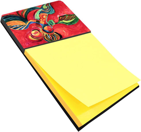 Caroline's Treasures Red Flowers and Berries Refillable Sticky Note Holder or Postit Note Dispenser, 3.25 by 5.5", Multicolor
