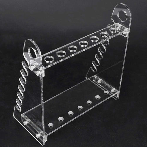 Organic Glass Pipette Rack, Trapezoid Supporting Holder with 1.5cm Hole for Pipettes