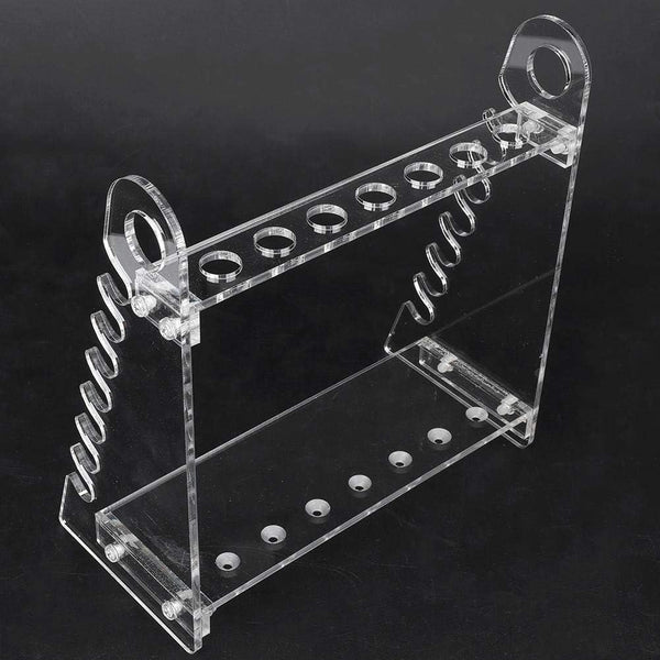 Organic Glass Pipette Rack, Trapezoid Supporting Holder with 1.5cm Hole for Pipettes