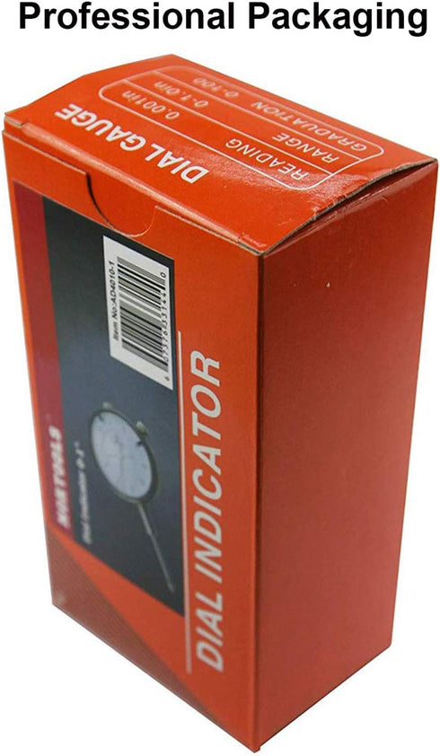 Nortools Dial Indicator 0-1" AGD SPEC 0.001" with Graduation Travel Lug Back, 2" Dial Diameter