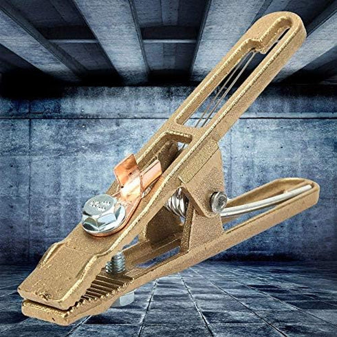 Welding Ground Clamp Brass Earth Clamp, A-shape Welder Ground Cable Copper Grip Clip Clamp