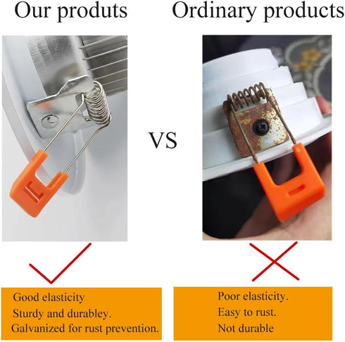 HONYURIS 10 Sets Mounting/45x16mm/Orange Downlight Panel Lamp Spring Clips Light Emitting Diode Recessed Lighting