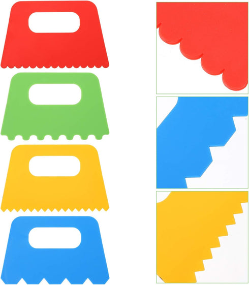 Plastic Paint Scraper,Plastic Putty Knife Putty Plastic Spreader Spackle Tool Plastic Putty Knife rScraper Tool Putty Scraper for Art 4pcs by STOBOK