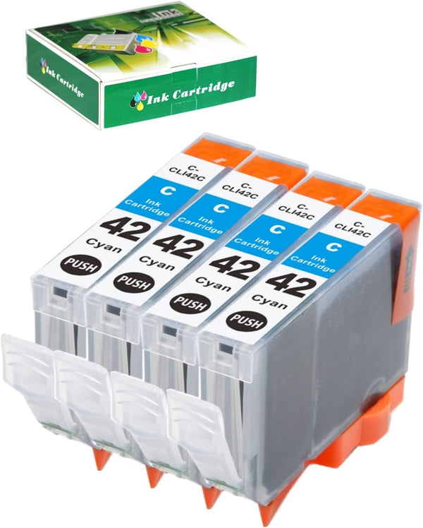 Canon CLI42 Ink Cartridges Replacement 4 Pack for Pro-100 Printers (Cyan)