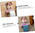 Uonlytech Decorative Cartoon Toilet Paper Holder Pink Wall-Mounted Roll Paper Rack Bathroom Tissue Dispenser for Home