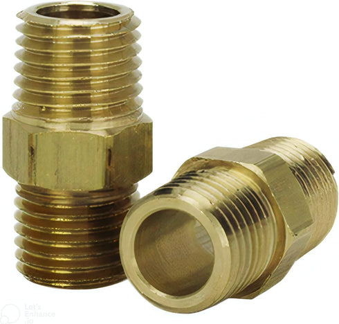 Milton S-646 1/4" MNPT Hex Nipple, Pack of 2