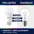 3 Way Light Bulbs, 30 70 100 Watt Equivalent, 2700K Soft White A19, E26 Base, 4 Pack, Energy Saving LED