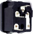 CESS Snap In AC Power Inlet with Fuse Holder, AC Black Socket (4 PACK)
