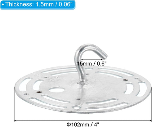4" 4 Pack PATIKIL Light Fixture Mounting Bracket, Light Crossbar Circle Mounting Bracket Universal Hook Lamp Fixture