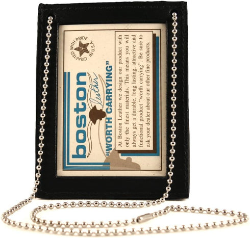 Boston Leather Badge Holder and ID Holder