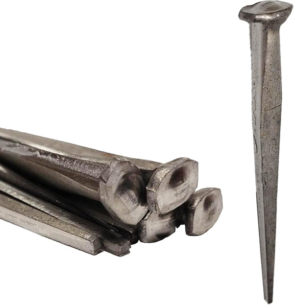 3.5”- CLINCH ROSE HEAD Nails - Metallic Color - Antique Rustic Restoration Accent Nails for Hanging, Furniture, Flooring