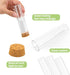 20 Pcs 60ml Flat Test Tubes with Cork Stoppers for Candy Storage, Plant, Party
