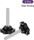 uxcell 3Pcs Star Knobs, M8x45mm Plastic Hex Shaped Clamping Handle Screw Knobs for Machinery Replacement