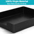 Letter Tray Desk Organizer, Heavy-Duty Plastic Paper Tray, Sturdy Single-Tier Stackable File Storage (1, Black)