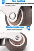 ZX@Casters 1 Inch 4 Packs, Silent Caster Rubber Directional Wheel | Suitable for Small Bed Bottom Tatami Drawer Pulley
