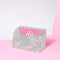 TISHAA Bling Business Card Holder Stand, Luxury Display Pocket Case for Office Desk Organizer with White Crystal