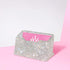 TISHAA Bling Business Card Holder Stand, Luxury Display Pocket Case for Office Desk Organizer with White Crystal