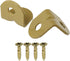 heyous 20PCS 0.75 Inch 0.75 Inch Closet Furniture Corner Brace Hooks Fasteners Mini Brackets Gold Iron Wall Mount