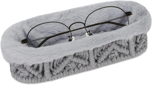 Glasses Holder,Anti-scratch Plush Lined Eyeglass Holder Stand for Nightstand Desk Storage Organizer