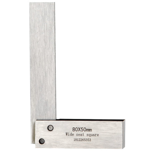 Machinist Square Precision Engineer Wide Seat Square, 90 Right Angle Ground Hardened Steel Angle Ruler 3.2 x 2 Inch