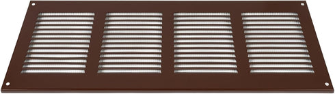 Vent Systems 16" x 6'' Inch Brown Air Vent Cover, Metal Air Return Grill with Pest Guard Screen