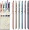 FIOVER Gel Pens, 6pcs 0.5mm Fine Point Black Ink Pens, Smooth Writing for Journaling, Aesthetic Cute Pens, School