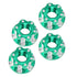 VGEBY 4pcs RC Hex Nuts, M4 Aluminum Alloy Wheel Hex Nuts for D3 D4 1/10 RC Car, Green