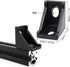 20Sets 2020 Series Aluminum Extrusion Profile Connectors with 20pcs 2020 Extruded Aluminum Corner Brackets 40pcs M6 T Slide Nuts and Screw Bolts for 20 Series Aluminum Profile Rail