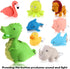 9 PCS Nurse Flashlight Keychain Set with Animal Designs: Dolphin, Lion, Flamingo, Dinosaur, Shark, Rhino, Octopus,