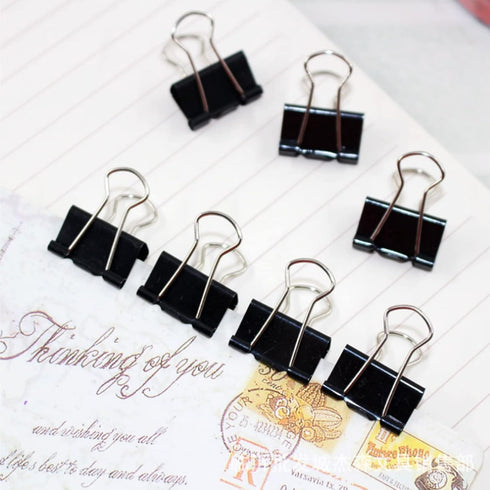 Small Binder Clips 1 Inch (36 Pack), Mini Paper Clips Clamps for Office and Home Supplies, Black by Aellabus