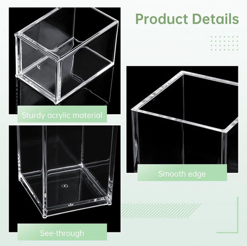 Generic Set 10 Of Acrylic Holders For Pens And Brushes, Clear Organizer Cups, Storage For Office, Home, And School
